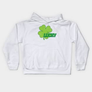 Lucky Vintage Shamrock Kids Hoodie